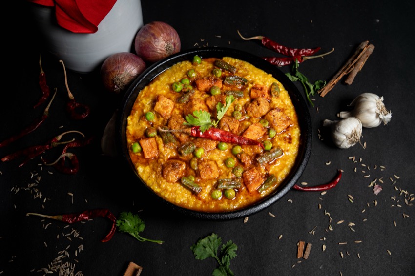 Veg khichdi in a bowl